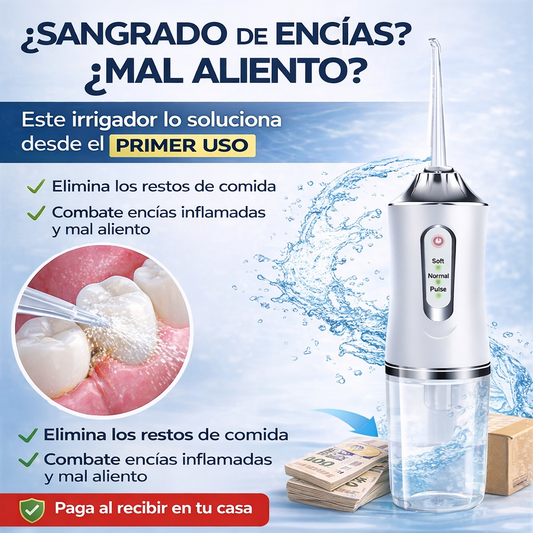 🦷💦 Irrigador Bucal Eléctrico | Limpieza Dental Profesional en Casa