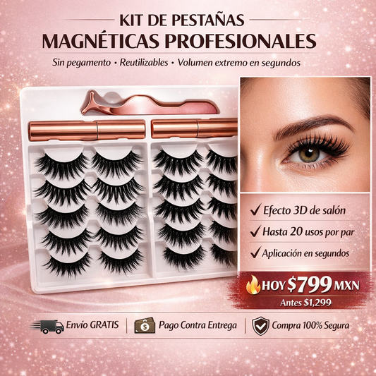 KIT DE PESTAÑAS MAGNÉTICAS ✨